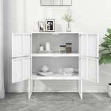 Highboard White 80x35x100 cm Steel 335881