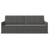 3 Seater Sofa Dark Grey 220 x 81 x 82 cm Corduroy Fabric 42041167