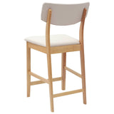 Dining Chairs 2 pcs Natural 48 x 49 x 95 cm Solid Rubber Wood 42020476