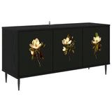 TV Cabinet BREMEN 102 x 33 x 51 cm Black Oak Engineered Wood 8007107