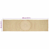 Area Rugs White 80 x 400 cm Jute 42010718