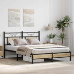 Bed Frame without Mattress Sonoma Oak 150x200 cm King Size Engineered Wood 4106946