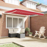 Retractable Awning Manual Red 350 x 250 cm Fabric 3330429