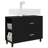 Bathroom Vanity Unit Black 80 x 35 x 60 cm Engineered Wood 889386