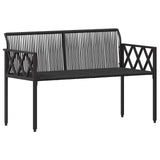 Outdoor Furniture Set 4 pcs Black and Turquoise Poly Rattan 42025346