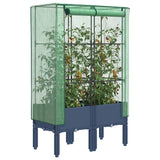 Raised Bed with Greenhouse Cover Rattan Look 80x40x140 cm 4015833