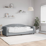 Daybed with Mattress Blue Light Grey 90x190 cm Fabric 3197255