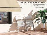Set of Two Foldable Outdoor Chairs - White T3398P328447
