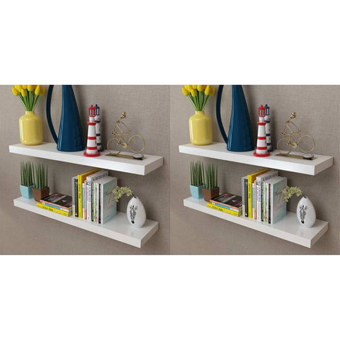 Wall Shelves 4 pcs White 80 cm 275998