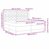Box Spring Bed with Headboard Black 200 x 200 cm Velvet 3342082