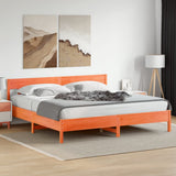 Bed Frame without Mattress Wax Brown 180x200 cm Super King Solid Wood Pine 3216205