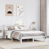 Bed Frame with Headboard without Mattress White 140x190 cm 3306040