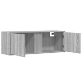TV Wall Cabinet with LED Lights Grey Sonoma 100x31x35 cm 852269