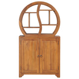 Cabinet with Yin Yang Shelf 70x30x130 cm Solid Teak Wood 320774
