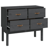 Console Cabinet Grey 90x40x78 cm Solid Wood Pine 821741