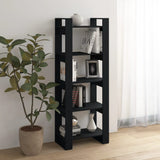 Book Cabinet/Room Divider Black 60x35x160 cm Solid Wood 813893