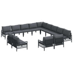 Garden Sofa Set Anthracite Steel 3379038