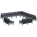 Garden Sofa Set Anthracite Steel 3379038