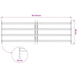 Window Grille 175 x 60 cm Powder-Coated Steel Black 42020566