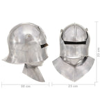 ZNTS Medieval Knight Helmet Antique Replica LARP Silver Steel 286220