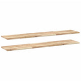 Floating Shelves 2 pcs 160x30x2 cm Untreated Solid Wood Acacia 3279388