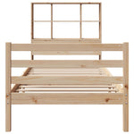 ZNTS Bookcase Bed without Mattress 100x200 cm Solid Wood Pine 3321895