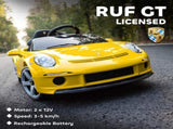 Kids Electric Car, 12V Licensed RUF GT Ride on Car with Suspension, Remote Control, Music for 3-5 T3398P422387