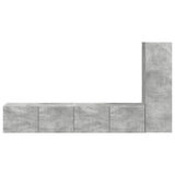 TV Cabinet Set Wall-mounted 3 pcs Concrete Grey Engineered Wood 3408991