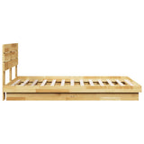 Bed Frame with Headboard without Mattress 120x190 cm Small Double Solid Wood Oak 3324141