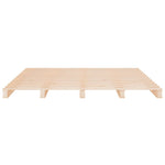 ZNTS Bed Frame without Mattress 160x200 cm Solid Wood Pine 3120142