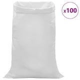 Woven Sacks 100 pcs White 80 x 125 cm PP 42032378