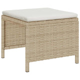 Garden Sofa Set 6 pcs Beige and cream Poly Rattan 4104703