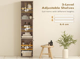 6-Tier Tall Bathroom Cabinet - Natural T3398P423559