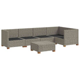 6 pcs Rattan Lounge Set with Cushions GENDT Natural Rattan 3429855
