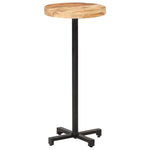 ZNTS Bar Table Round Ø50x110 cm Rough Mango Wood 320271