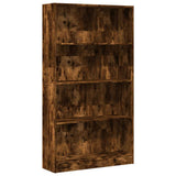 Bookcase Smoked Oak 80x24x143 cm Engineered Wood 857848
