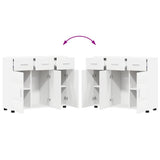 Sideboard FLORIN White 88.5 x 30.5 x 73 cm Engineered Wood 880311