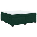 Box Spring Bed with Mattress Dark Green 180x200 cm Velvet 3285302