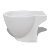 Stand Toilet & Bidet Set White Ceramic 270059