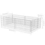 ZNTS Gabion Planter Galvanised Steel 180x90x50 cm 141624