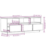 TV Cabinet Honey Brown 140x37x50 cm Solid Wood Pine 813433