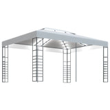 ZNTS Gazebo with LED String Lights 4x3x2.7 m White 3070307