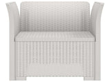 1-Seater Armchair Rattan Look PP White 8011850