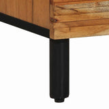 Sideboard with Door Natural 80 x 33.5 x 75 cm Solid Acacia Wood 4017783