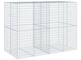 Gabion Basket with Cover 200x100x200 cm Galvanised Iron 3295227