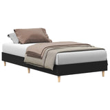 Bed Frame Black Oak 203 x 101 x 25 cm Engineered Wood 862847