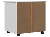 Rolling Cabinet with Drawers CORONA White 42040534