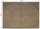 Area Rugs Natural and Black 200 x 200 cm Jute 42010629