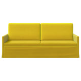 3 Seater Sofa Yellow 190 x 81 x 82 cm Velvet 42041127