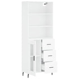 Highboard White 69.5x34x180 cm Engineered Wood 3189525